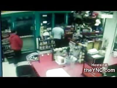 And Now you Cant Leave..Crazy Store Owner Beats Kid with Baseball Bat when Caught Stealing