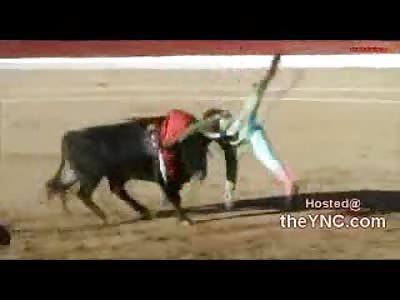 Young Bull Fighter Gored Nearly to Death By Pissed Off Bull