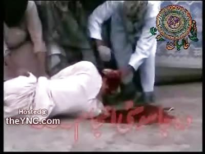 NEW: HELL of the Murtadeen in Swat: Graphic Beheading of Quivering Man in Swat (Switch off of Beheaders during Beheading)