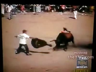 A Sucessful Bull Run: Man Killed Instantly by Bull in Colombia on Jan 1st 2011