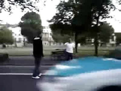 Taunting Man in the UK delivers Quick Knockout in the Street