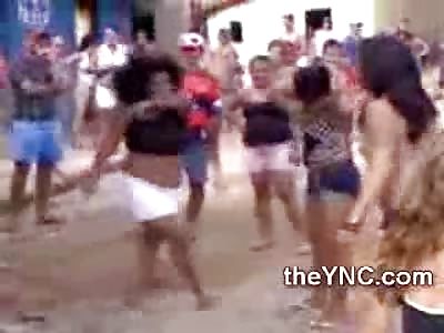 Naked Girls Street Fighting