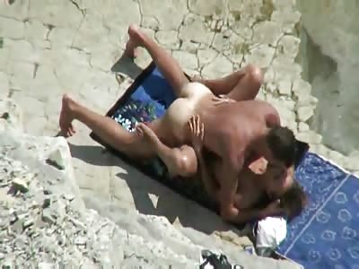 Public Indecency at its Finest Guy Films Couple Banging on a Public Beach