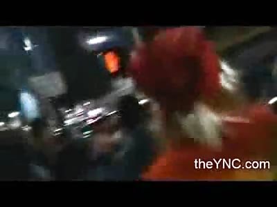 Girl in Garter  Belt and a White Boy gets Jumped in Ridiculous Halloween Fight