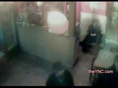 Two Guys Walk into a Bar....Awesome Bar Fight featuring Chairs and Liquor Bottles over Heads
