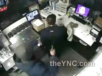 Poor Female Employee Gets Pistol Whipped by Thug Robbing Store