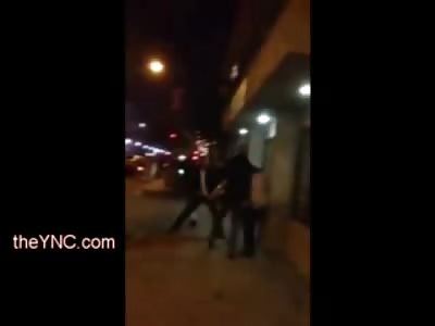 Bad Ass Bouncer Brutalizes a Man outside the Bar