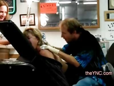 Woman dying during Tattoo
