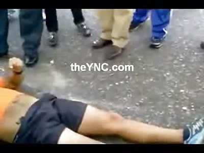 Venezuelan Protester is Ran over and Killed by Chavez Police Forces Tow Truck