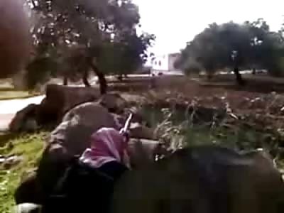 Sniper Freedom Fighter takes out Assad Army Soldier with Perfect Headshot