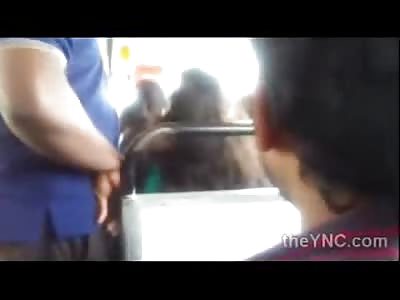Teen Girl Goes Berserk on a Sexual Predator that Assaults her on a Public Bus