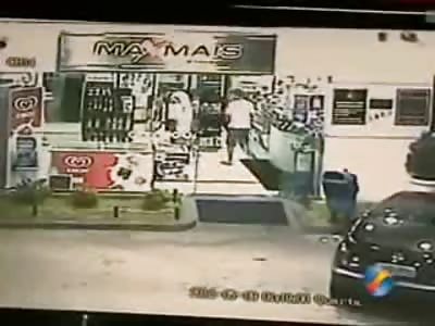 Short Video of Male and Female Randomly Shot to outside Gas Station (Female was Fatal)