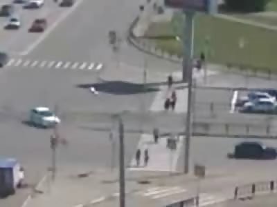 Brutal Hit and Run at a Crosswalk in Russia