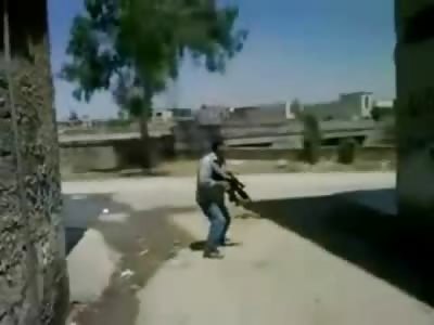 Terrorist and a Huge Gun takes a Direct hit to the Stomach if Firefight against Everyone 