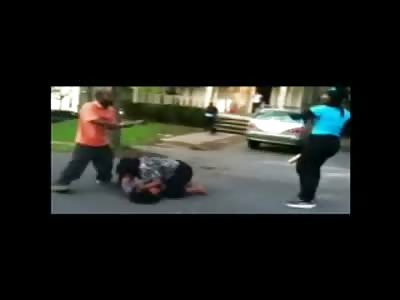Medieval Times..Man Defends his Woman with a Shovel in Ridiculous Ghetto Fight