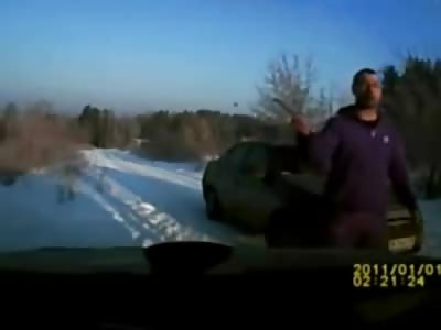 Shock Video: Man pulls a Knife in Road Rage Incident and is Executed Point Blank by his much Crazier Opponent