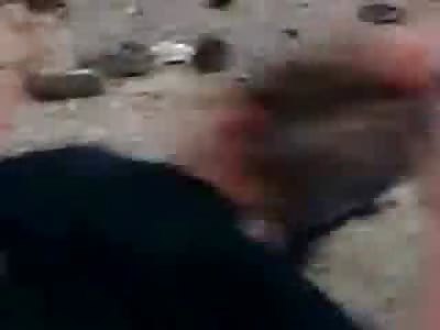 Girl in Blue Shirt gets Kicked in the Face Bloody Twice during a Beating Street Fight