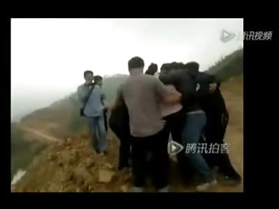 80lb Woman Takes on Everyone Trying to Take Her Land.....Seven Men Carry Her and Throw her Down a Small Cliff