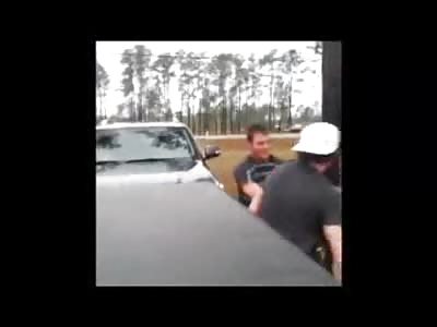 Wife Hands Husband a Gun in Road Rage Incident Too Late, After he Gets his Ass Kicked