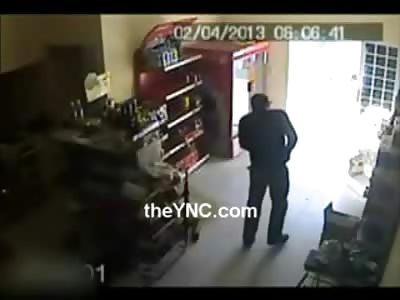 Grocery Store Owner is Executed with 2 to the Head by Quick Assassin (Watch Slow motion)  