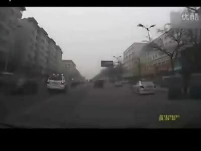 Brutal Hit and Run Involving Police Car in China ... They Actually Speed Up and Never Look Back