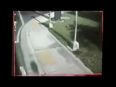 Stop!! Wait!! Distracted Bus Driver drags Poor Kid down the Road