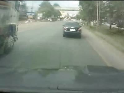 (Watch Slow Motion) Graphic Video of Confused Girl runs into a Car then gets Run Over (She died minutes later in the Hospital)