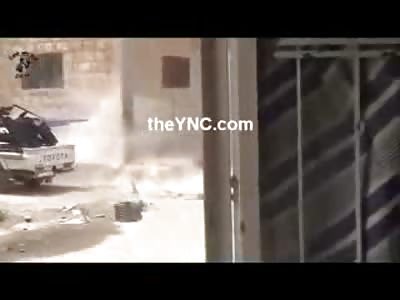 FSA Rebel is Annihilated by Anti-Aircraft Friendly Fire 