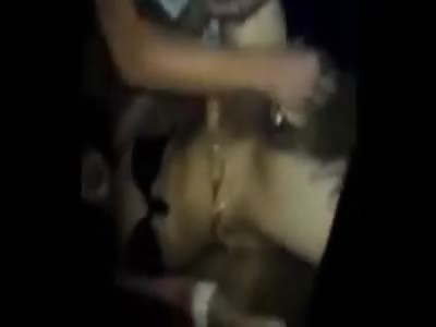 Nightclub Abuse: Woman is Fucked by 3 Guys in a VIP section of a Busy Nightclub
