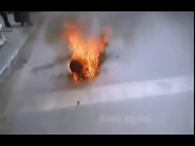 Tibetan Man Trying to Make a Point sets himself ablaze in this New Fiery Self-Immolation  