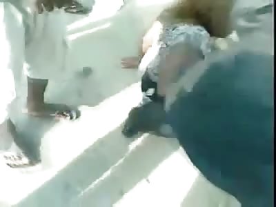 2 Woman with Big Boobs are Stripped and Beaten by Angry Mob in the Street