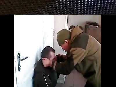 MONGOL REBEL SOLDIER BEATS CAPTURED KIEV SOLDIER